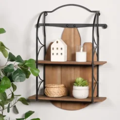 Wood And Metal Farmhouse Sled Wall Shelf-Kirkland's Home Sale