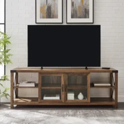 Wood And Metal Farmhouse Tv Stand-Kirkland's Home Flash Sale
