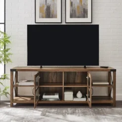 Wood And Metal Farmhouse Tv Stand-Kirkland's Home Flash Sale