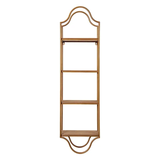 Wood And Metal Gold Wall Shelf-Kirkland's Home Discount