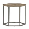 Wood And Metal Hexagon Accent Table-Kirkland's Home Flash Sale