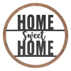 Wood And Metal Home Sweet Home Round Plaque-Kirkland's Home Store