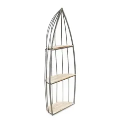 Wood And Metal Row Boat Wall Shelf-Kirkland's Home Outlet