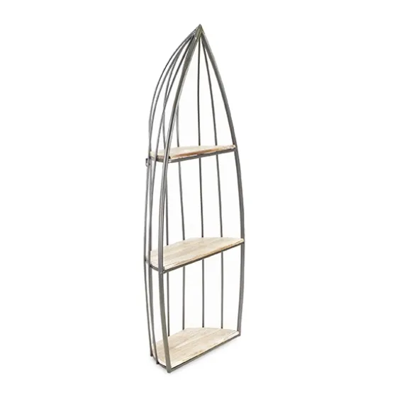 Wood And Metal Row Boat Wall Shelf-Kirkland's Home Outlet