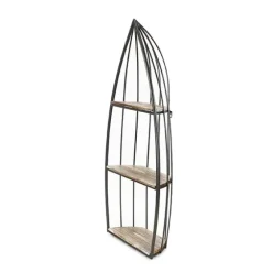 Wood And Metal Row Boat Wall Shelf-Kirkland's Home Outlet