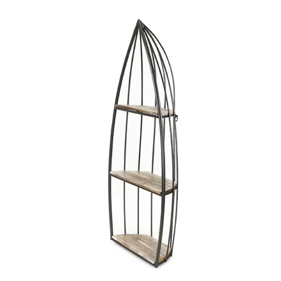 Wood And Metal Row Boat Wall Shelf-Kirkland's Home Outlet