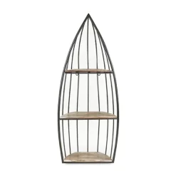 Wood And Metal Row Boat Wall Shelf-Kirkland's Home Outlet