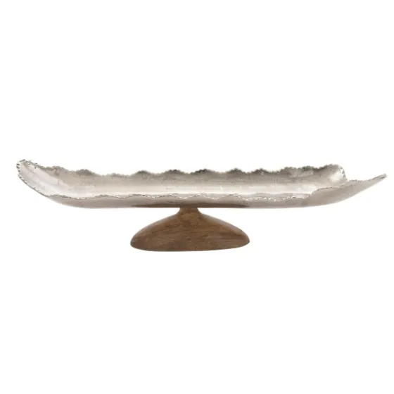 Wood And Metal Scalloped Rim Tray-Kirkland's Home Cheap
