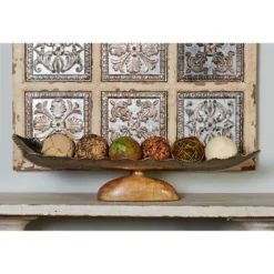 Wood And Metal Scalloped Rim Tray-Kirkland's Home Cheap