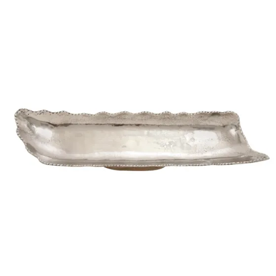 Wood And Metal Scalloped Rim Tray-Kirkland's Home Cheap