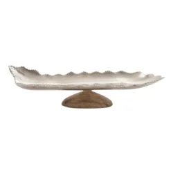 Wood And Metal Scalloped Rim Tray-Kirkland's Home Cheap
