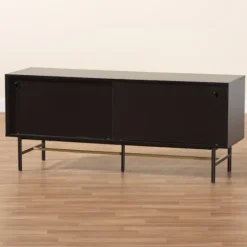 Wood And Metal Sliding Door Tv Stand-Kirkland's Home Store