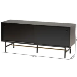 Wood And Metal Sliding Door Tv Stand-Kirkland's Home Store
