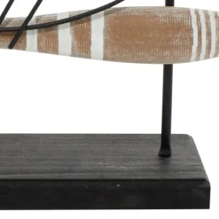 Wood And Metal Stand Fish Sculpture-Kirkland's Home Fashion