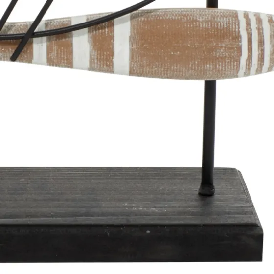 Wood And Metal Stand Fish Sculpture-Kirkland's Home Fashion
