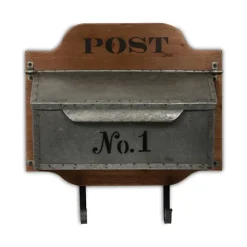 Wood And Metal Wall Storage Mail Box With Hooks-Kirkland's Home Cheap