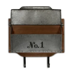 Wood And Metal Wall Storage Mail Box With Hooks-Kirkland's Home Cheap