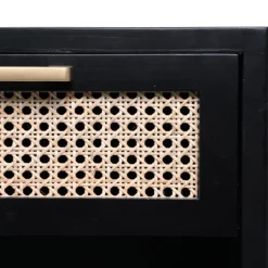Wood And Natural Rattan Drawer Nightstand-Kirkland's Home Online