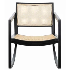 Wood And Natural Rattan Rocking Chair-Kirkland's Home Best Sale