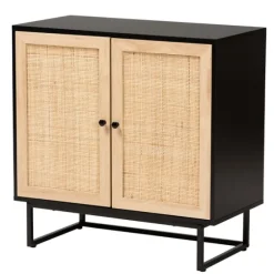 Wood And Rattan 2-Door Cabinet-Kirkland's Home New