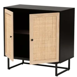 Wood And Rattan 2-Door Cabinet-Kirkland's Home New