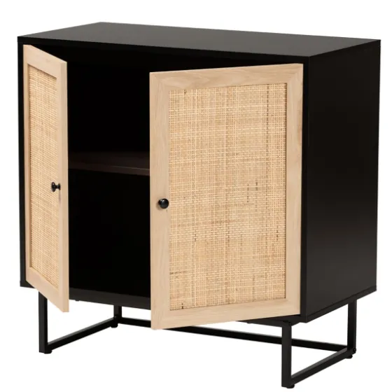 Wood And Rattan 2-Door Cabinet-Kirkland's Home New