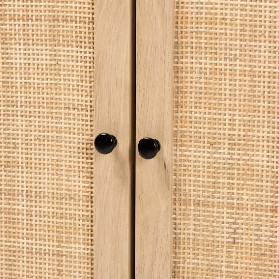 Wood And Rattan 2-Door Cabinet-Kirkland's Home New