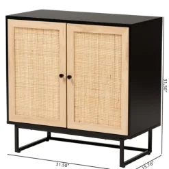 Wood And Rattan 2-Door Cabinet-Kirkland's Home New