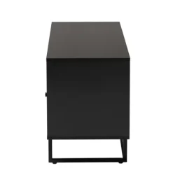 Wood And Rattan 3-Door Tv Stand-Kirkland's Home Sale