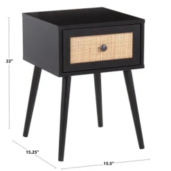 Wood And Rattan Drawer Accent Table-Kirkland's Home Cheap