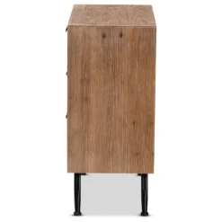 Wood And Rattan 3-Drawer Cabinet-Kirkland's Home Shop