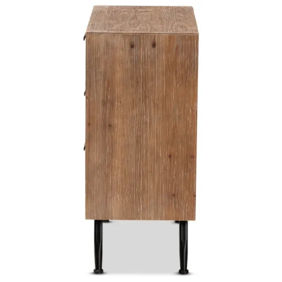 Wood And Rattan 3-Drawer Cabinet-Kirkland's Home Shop