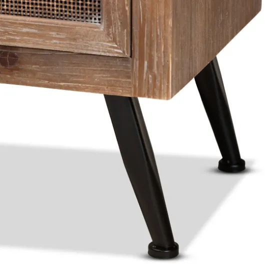Wood And Rattan 3-Drawer Cabinet-Kirkland's Home Shop