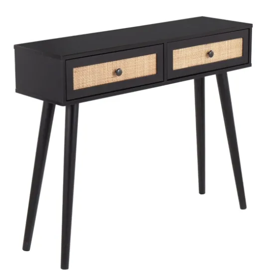 Wood And Rattan 2-Drawer Console Table-Kirkland's Home Cheap