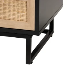 Wood And Rattan 2-Drawer Nightstand-Kirkland's Home Online