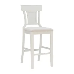 Wood And Rattan Upholstered Bar Stool-Kirkland's Home Sale