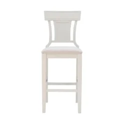 Wood And Rattan Upholstered Bar Stool-Kirkland's Home Sale