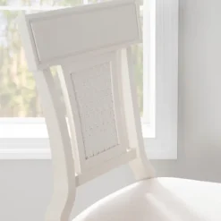 Wood And Rattan Upholstered Bar Stool-Kirkland's Home Sale