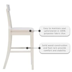 Wood And Rattan Upholstered Bar Stool-Kirkland's Home Sale