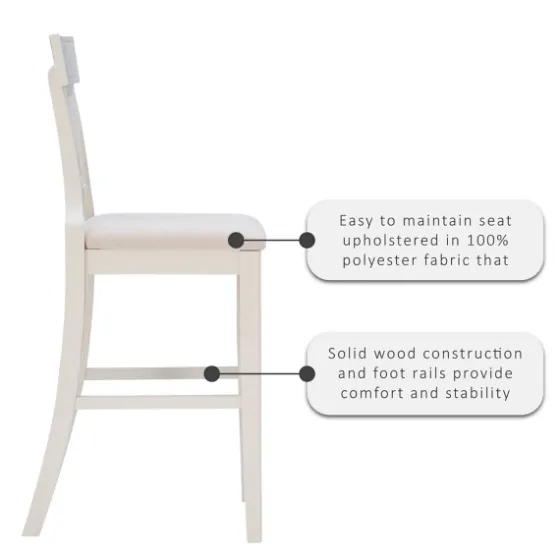 Wood And Rattan Upholstered Bar Stool-Kirkland's Home Sale