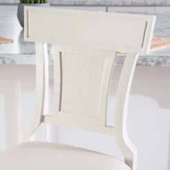Wood And Rattan Upholstered Counter Stool-Kirkland's Home Clearance