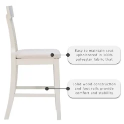Wood And Rattan Upholstered Counter Stool-Kirkland's Home Clearance