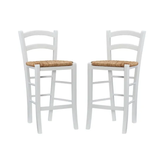 Wood And Seagrass Counter Stools, Set Of 2-Kirkland's Home Outlet