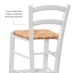 Wood And Seagrass Counter Stools, Set Of 2-Kirkland's Home Outlet