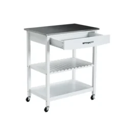 Wood And Stainless Steel Top Kitchen Cart-Kirkland's Home Outlet
