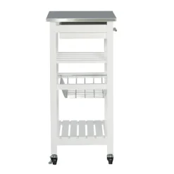 Wood And Stainless Steel Kitchen Cart-Kirkland's Home Shop