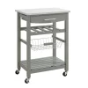 Wood And Stainless Steel Kitchen Cart-Kirkland's Home Online
