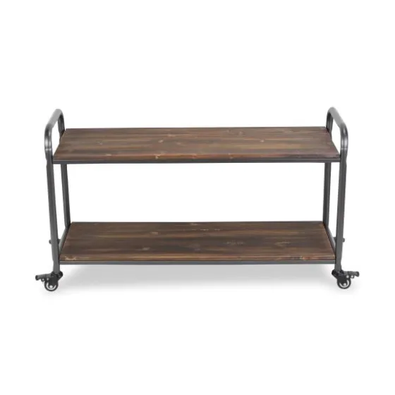 Wood And Steel Frame 2-Tier Rolling Cart-Kirkland's Home Cheap