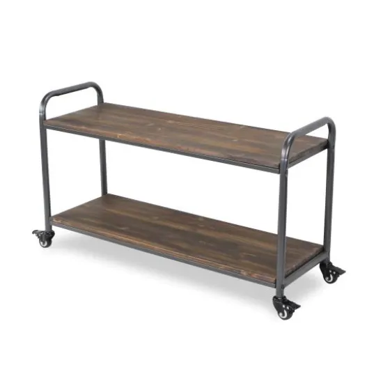 Wood And Steel Frame 2-Tier Rolling Cart-Kirkland's Home Cheap