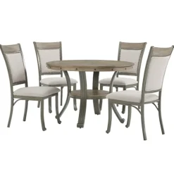 Wood And Upholstered Chairs 5-Pc. Dining Set-Kirkland's Home New